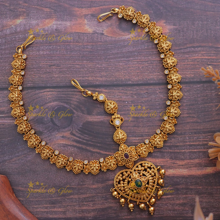 Exquisite Kemp Floral Bridal Maang Tikka for Weddings