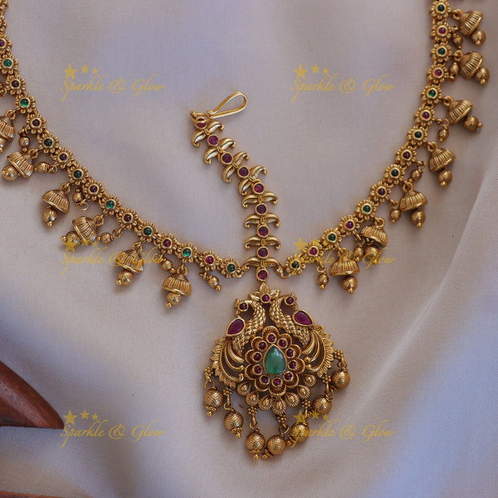Exquisite Peacock Bridal Maang Tikka for Gold Lovers