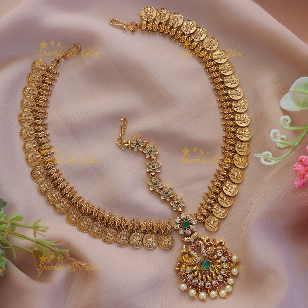 Exquisite Dual Tone Peacock Maang Tikka for Weddings