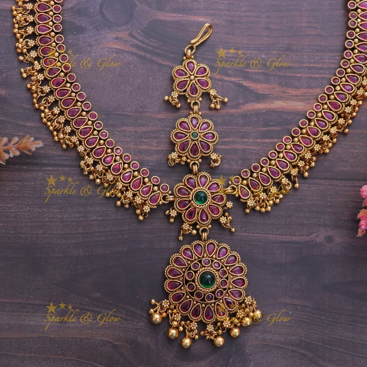 Exquisite Kemp Bridal Maang Tikka Set – Premium Elegance