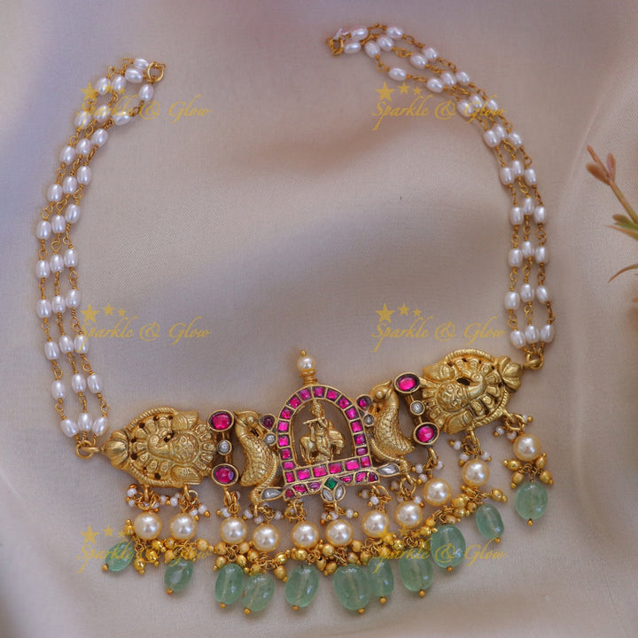Exquisite Jadau Kundan Pearl Choker Necklace