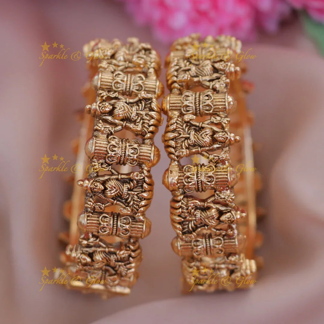 Exquisite Lakshmi Temple Bangles for Celebrations
