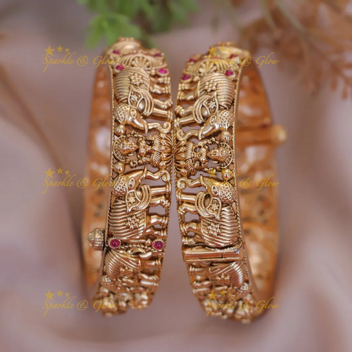 Exquisite Lakshmi Elephant Bangles for Festive Glamour