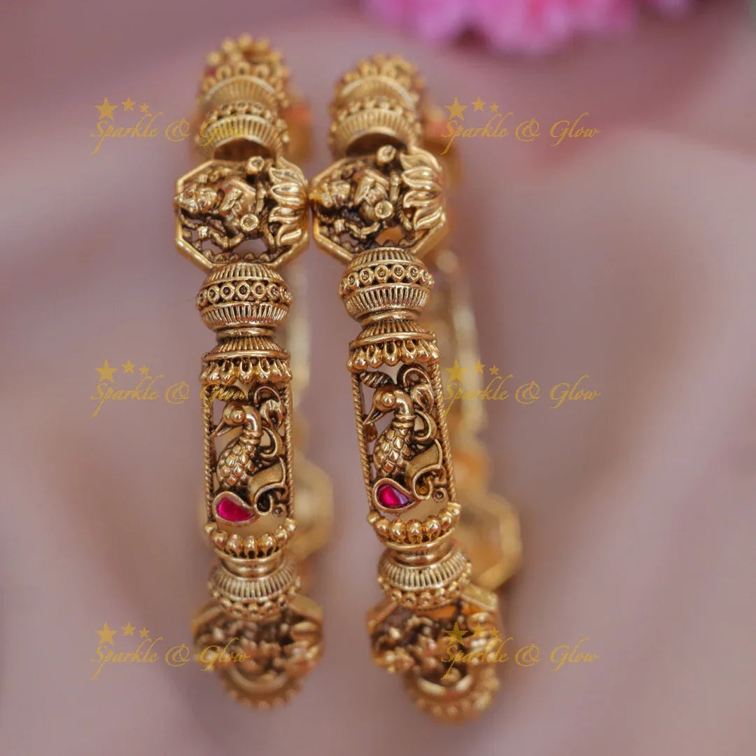 Exquisite Lakshmi Peacock Bangles for Weddings