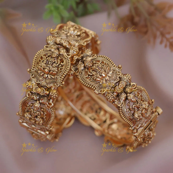Elegant Lakshmi Temple Bangles - Premium Imitation Design