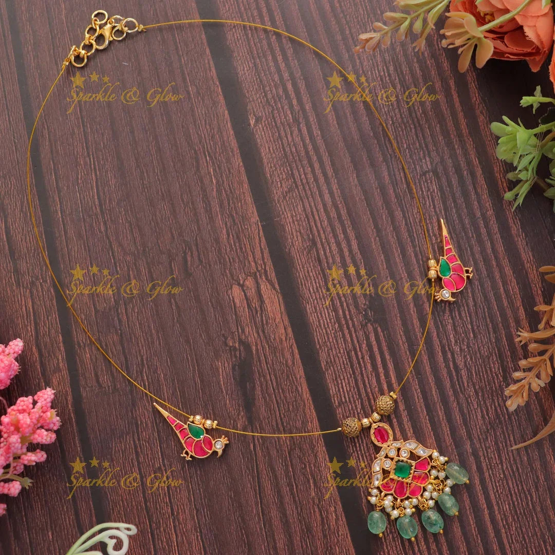 Elegant Peacock Necklace - Perfect for Festive Celebrations