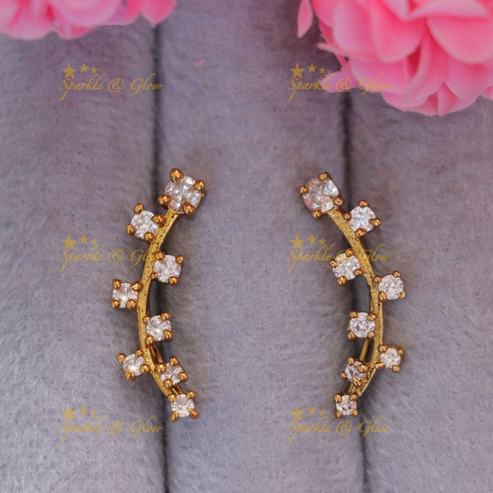 Stunning American Diamond Earcuff Earrings - New Arrival