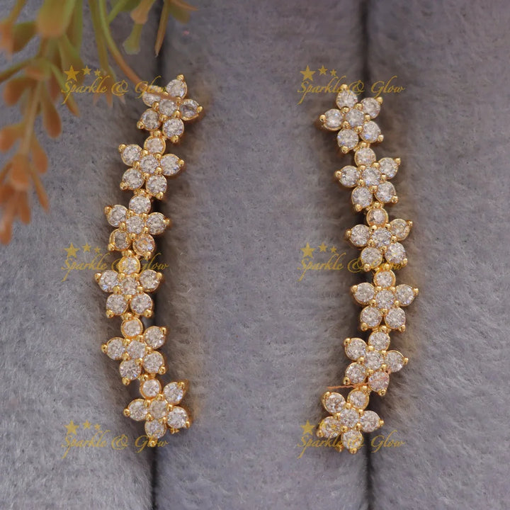 Enchanting Floral Diamond Ear Cuffs for All Occasions