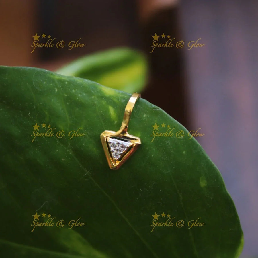 Gold polished AD design nose pin - Sparkle and Glow