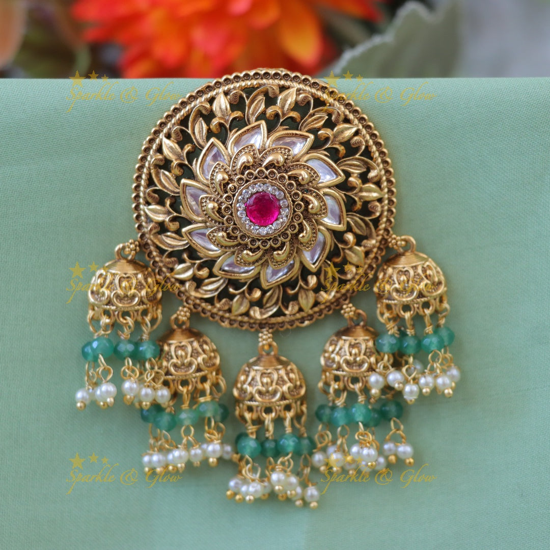 Exquisite Gold Floral Jhumka for Festive Celebrations