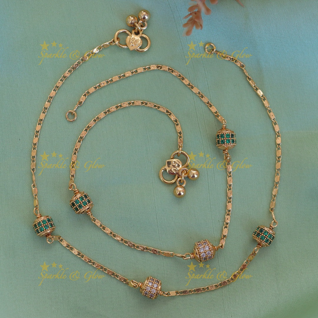 Exquisite Gold-Plated Anklet for Festive Occasions