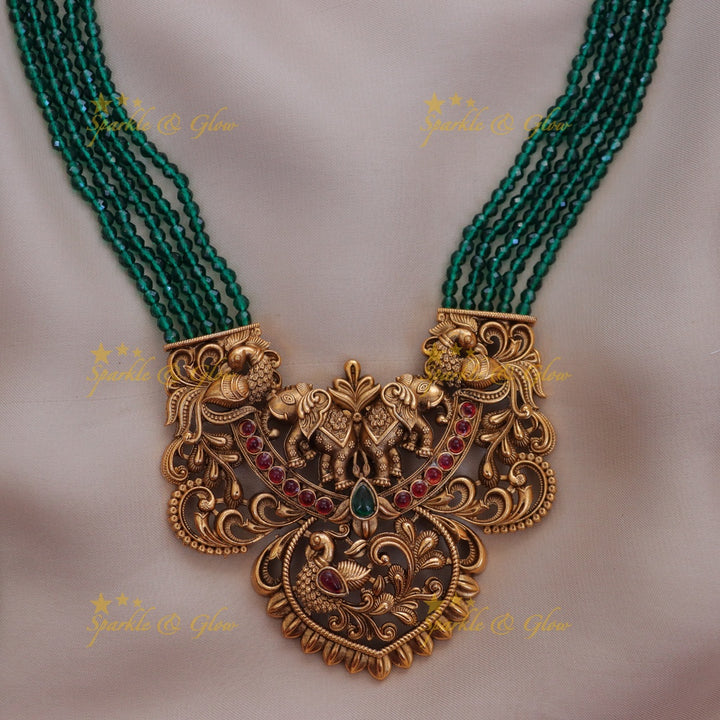 Exquisite Peacock Necklace for Festive Celebrations