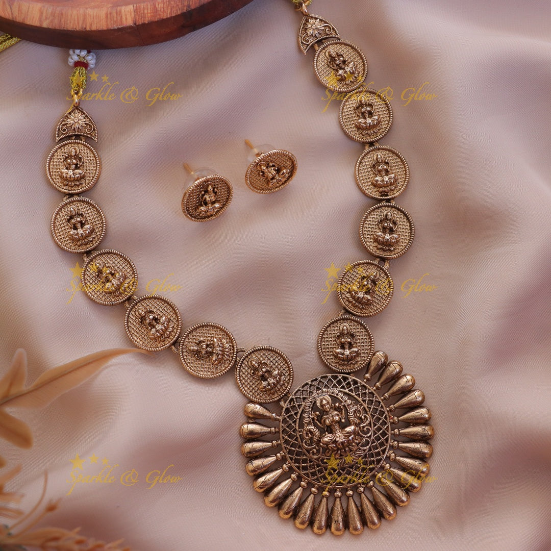 Exquisite Lakshmi Coin Necklace for Festive Occasions