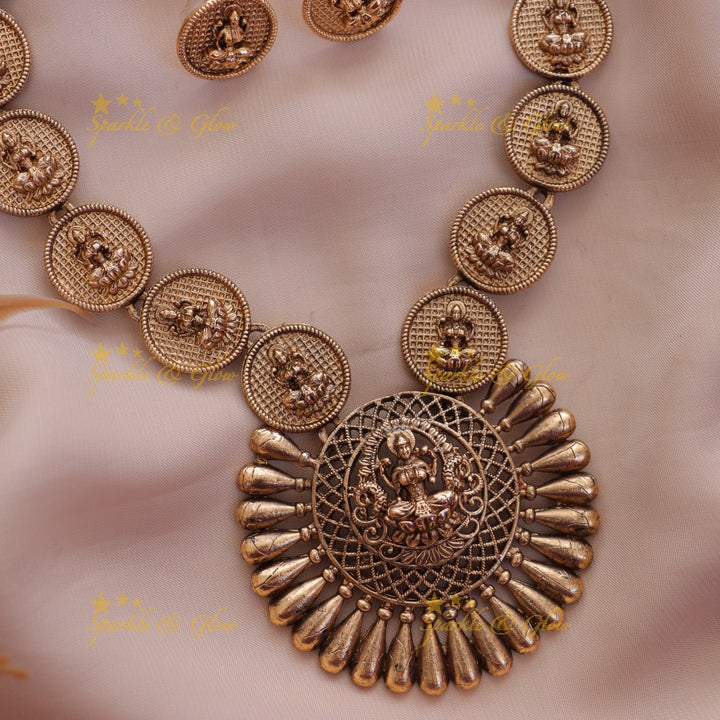 Exquisite Lakshmi Coin Necklace for Festive Occasions