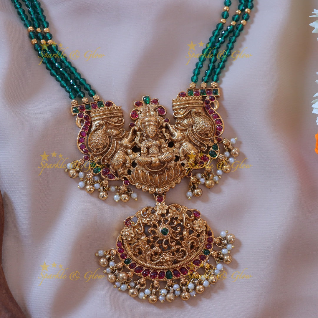 Exquisite Lakshmi Elephant Temple Necklace Collection