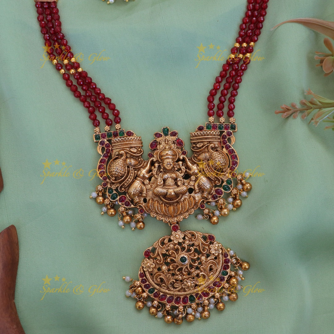 Exquisite Lakshmi Elephant Temple Necklace Collection