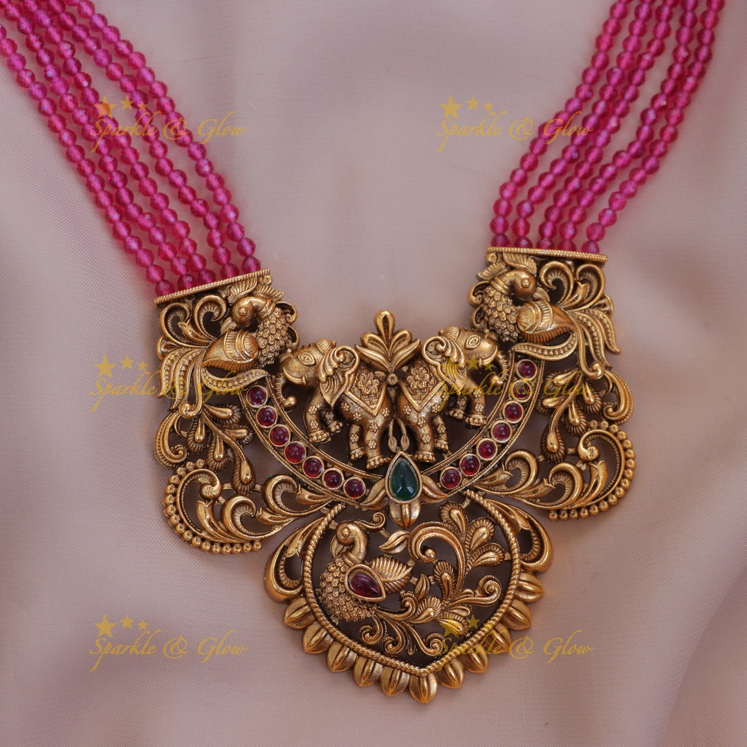 Exquisite Peacock Necklace for Festive Celebrations