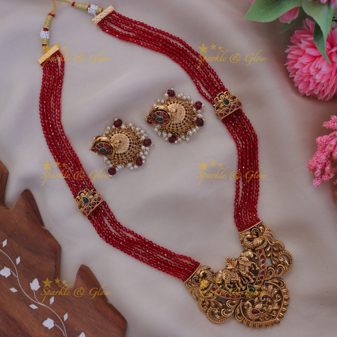 Exquisite Peacock Necklace for Festive Celebrations