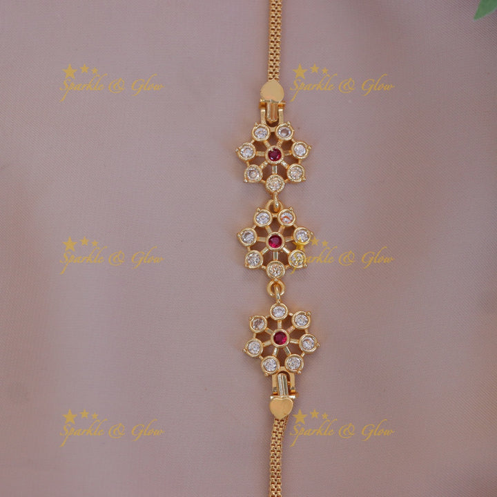 Exquisite Gold Alike Floral Long Necklace for Weddings