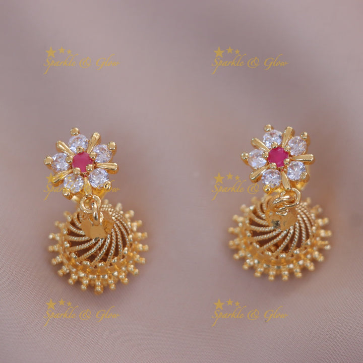 Beautiful gold beads peacock flute long necklace