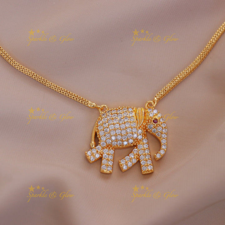 Exquisite Elephant Necklace - Timeless Gold Style
