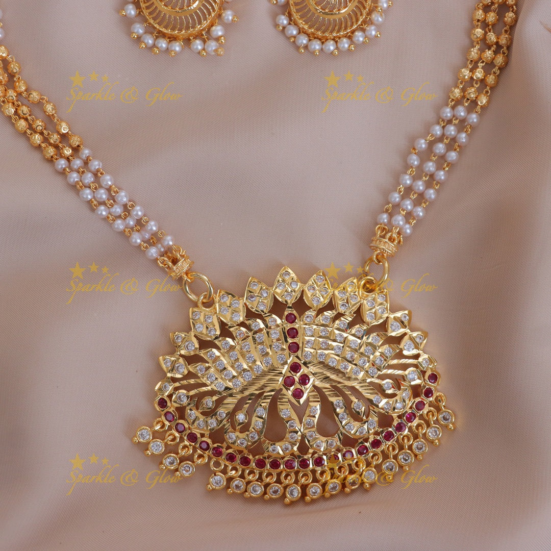 Exquisite Pearl & Gold Necklace for Weddings