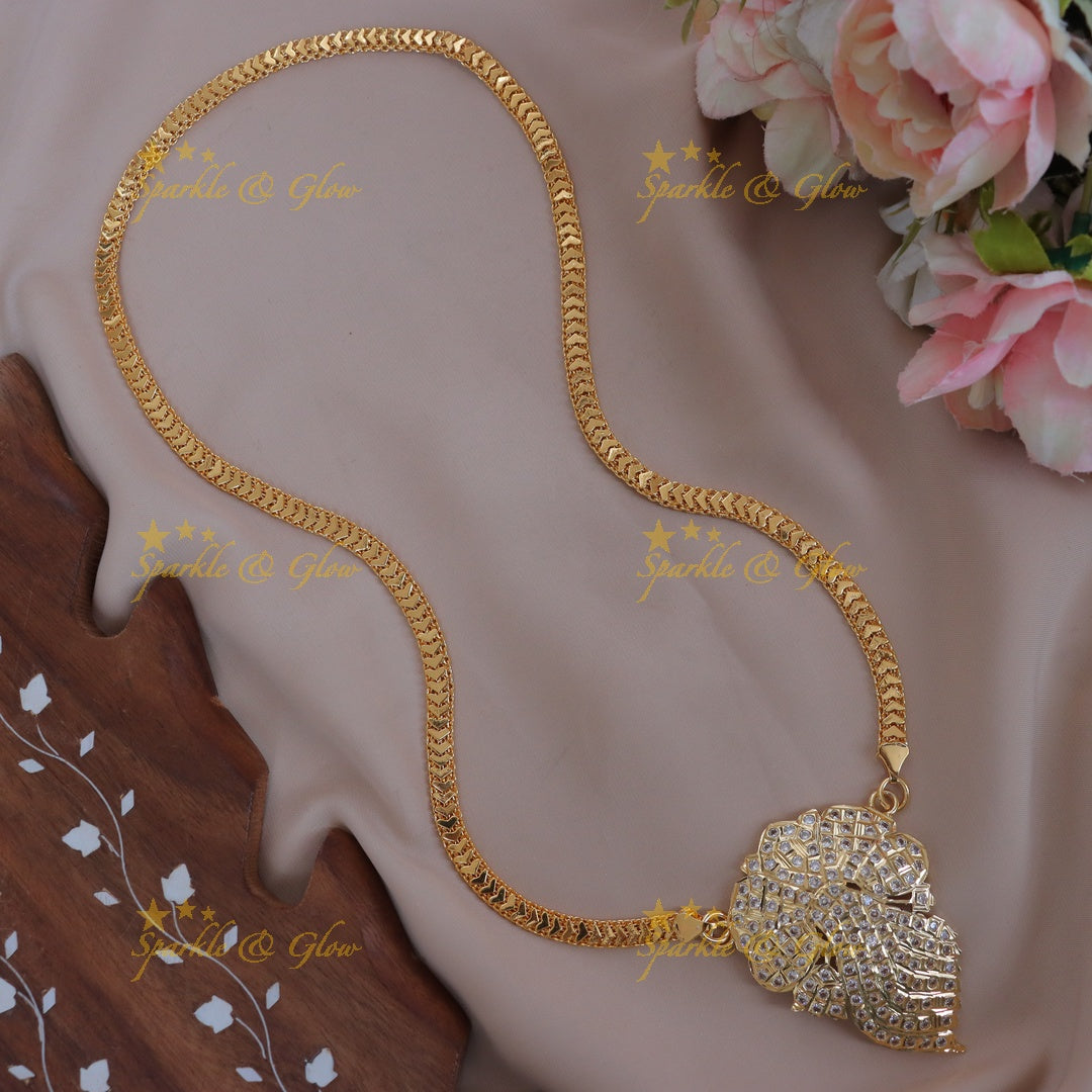 Exquisite Long Necklace with White Stones for Weddings