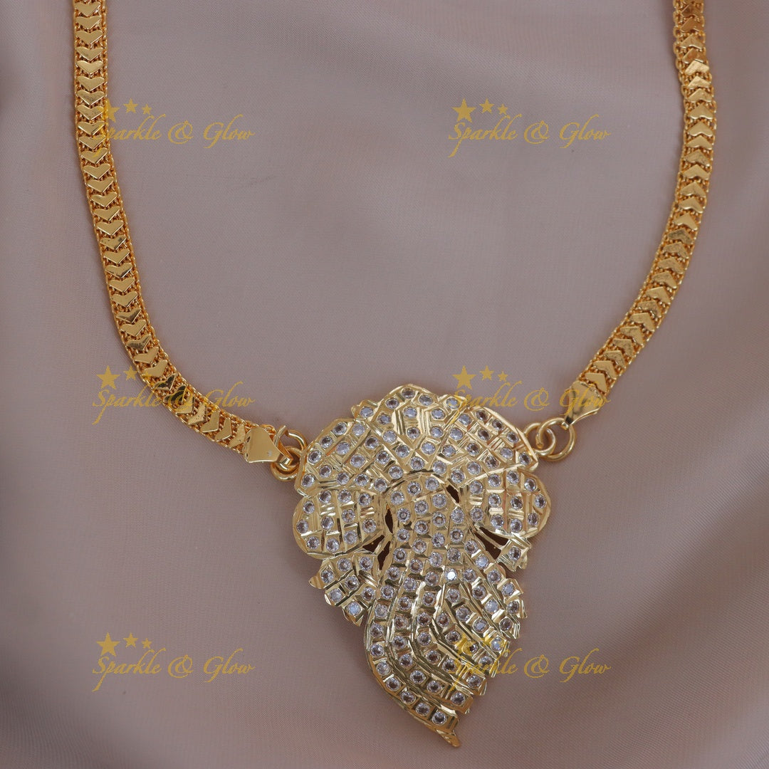 Exquisite Long Necklace with White Stones for Weddings