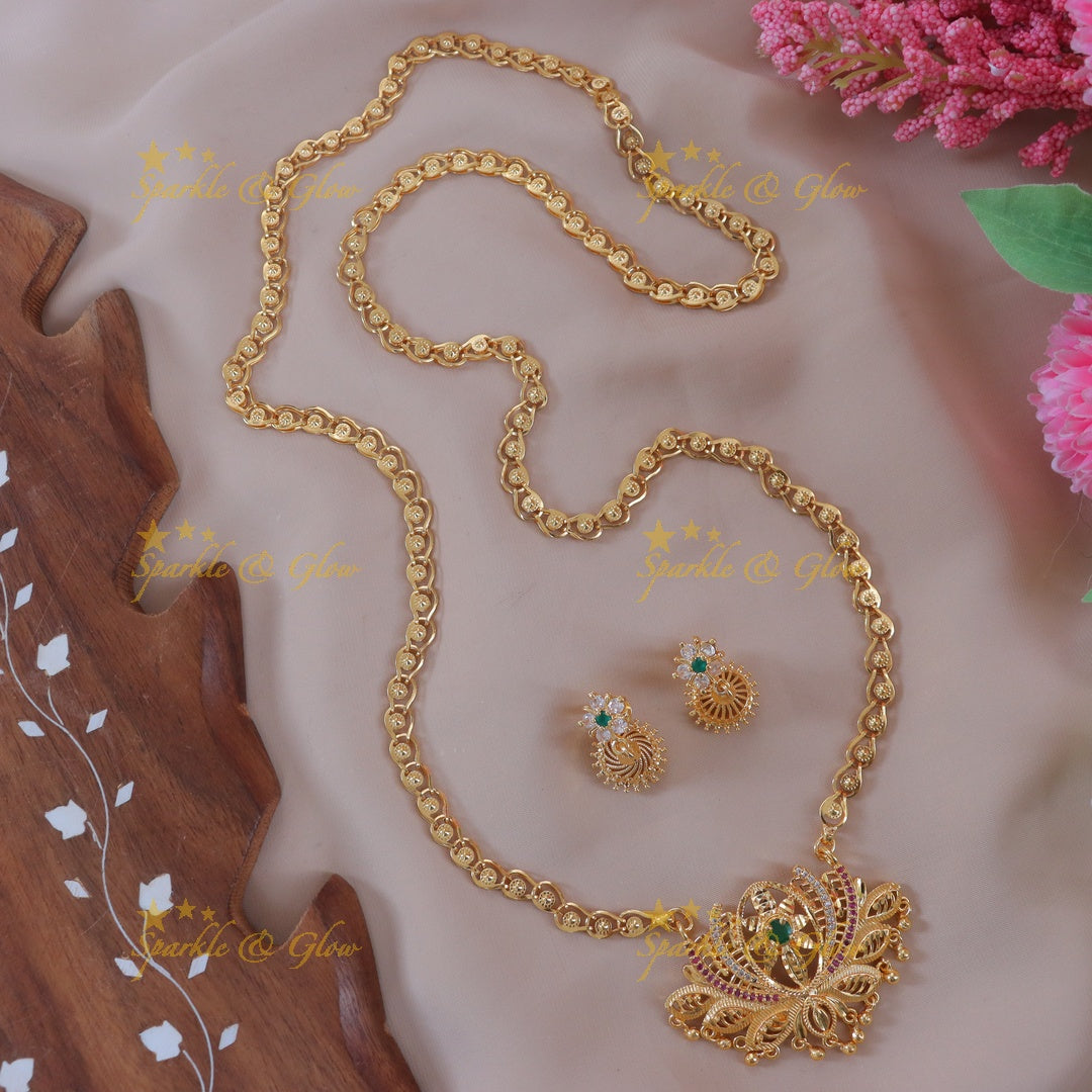 Exquisite Long Floral Necklace for Festive Glam