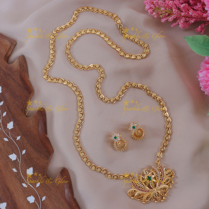 Exquisite Long Floral Necklace for Festive Glam