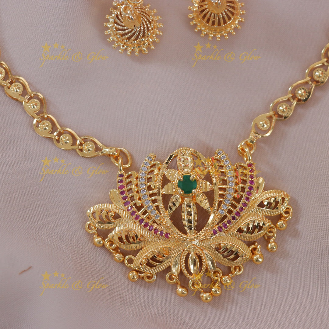 Exquisite Long Floral Necklace for Festive Glam