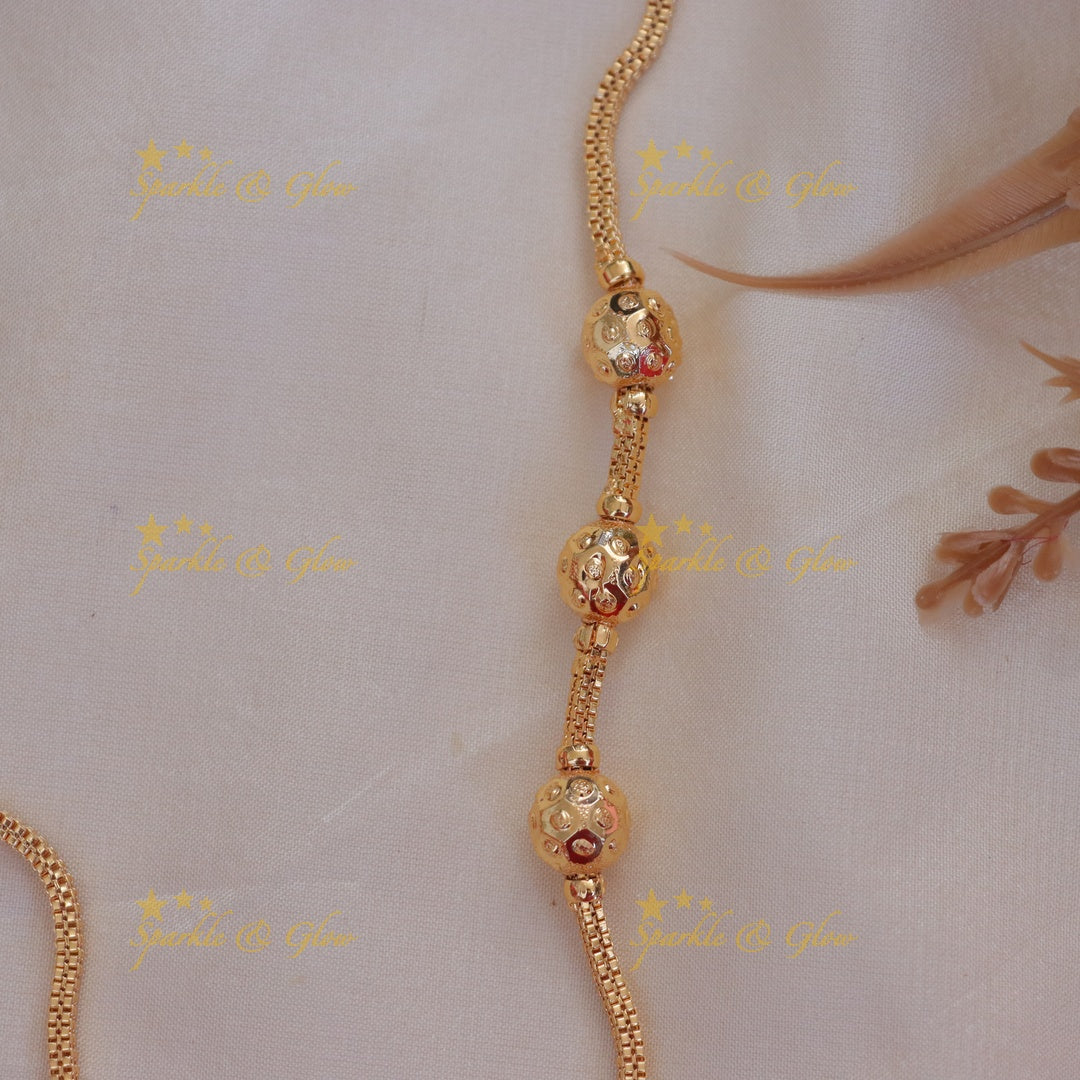 Elegant Gold Beads Mangalsutra Style Necklace Online