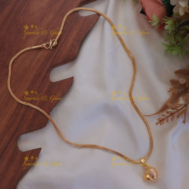 Premium Gold Heart Pendant Necklace