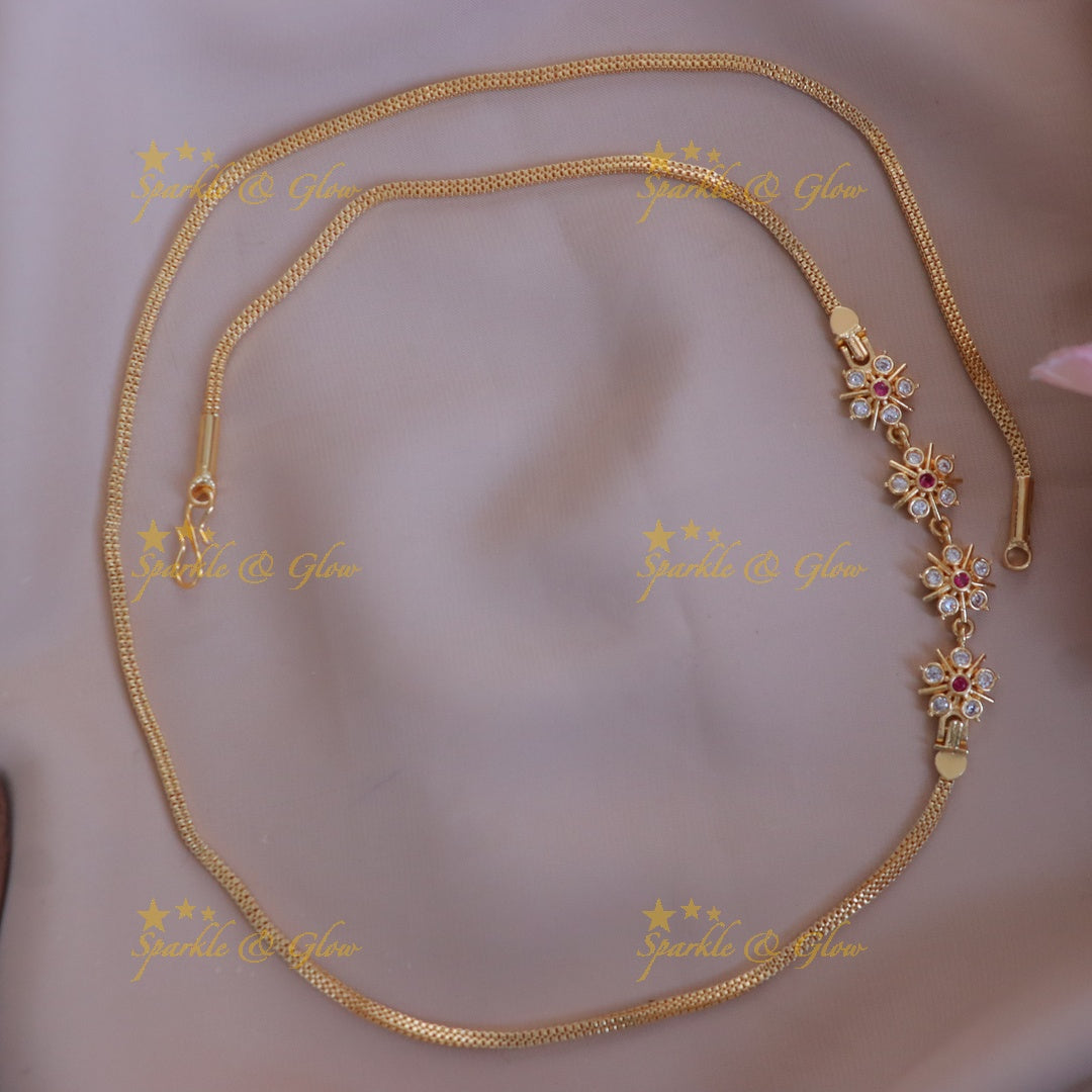 Exquisite Floral Gold Long Necklace for Festive Glam