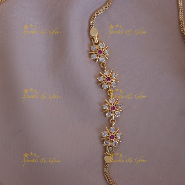 Exquisite Floral Gold Long Necklace for Festive Glam