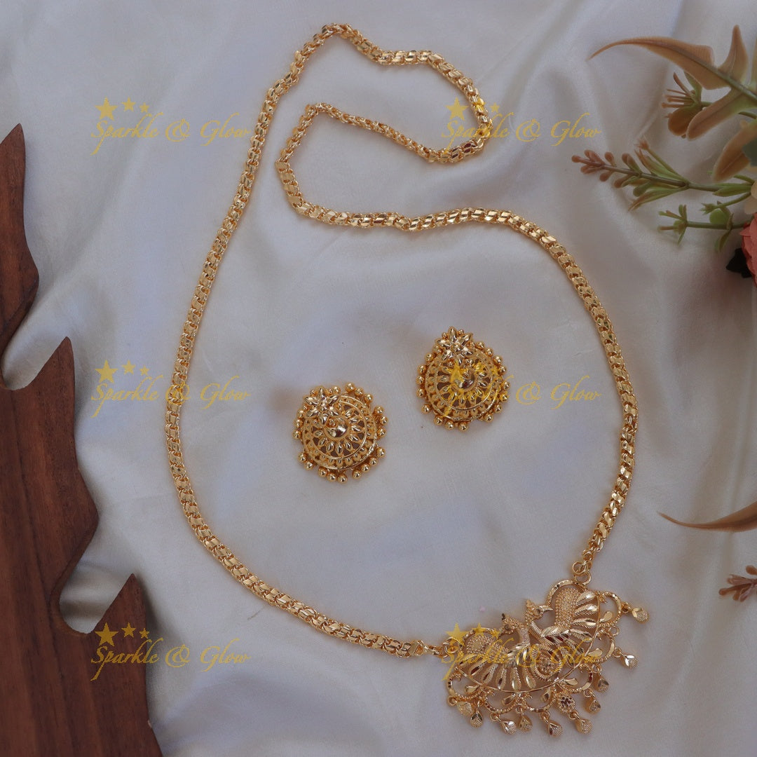 Exquisite Peacock Necklace Set for Weddings & Festive Wear