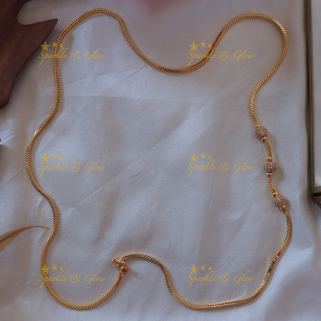 Stunning White Stone Mangalsutra Long Necklace