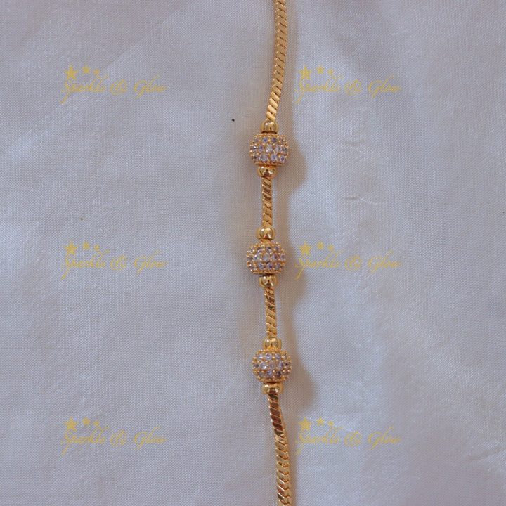 Stunning White Stone Mangalsutra Long Necklace