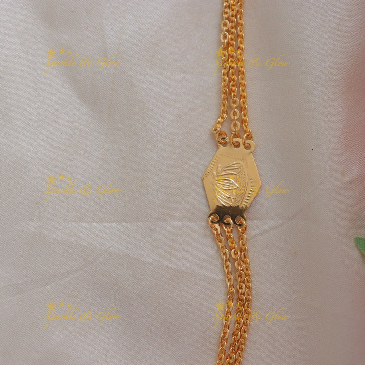 Exquisite Layered Lotus Long Necklace for Festive Wear