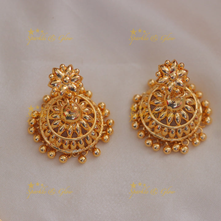 Radiant Gold Peacock Necklace Set for Festive Glamour