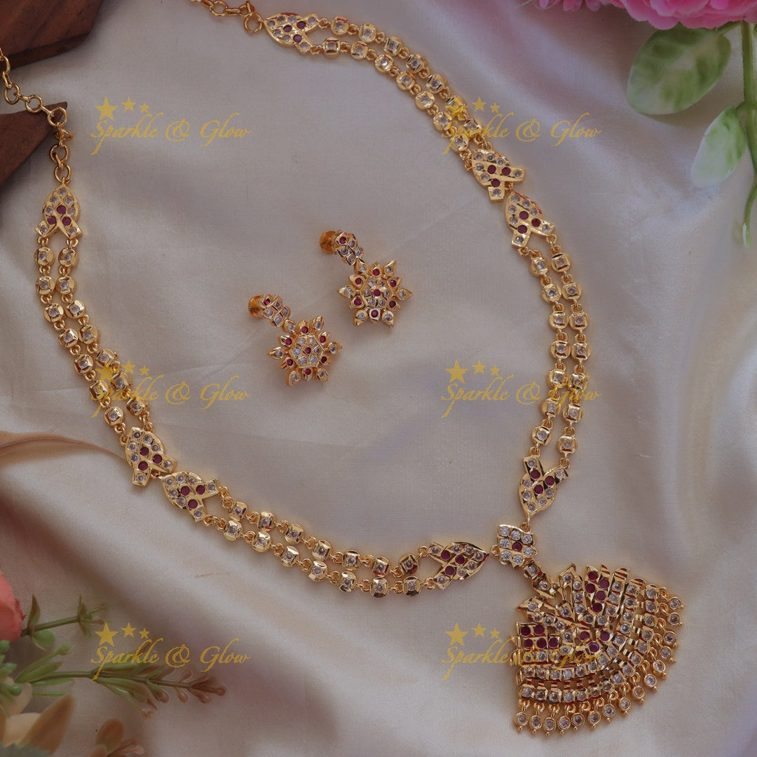 Exquisite Gold Stone Necklace - Wedding Perfection