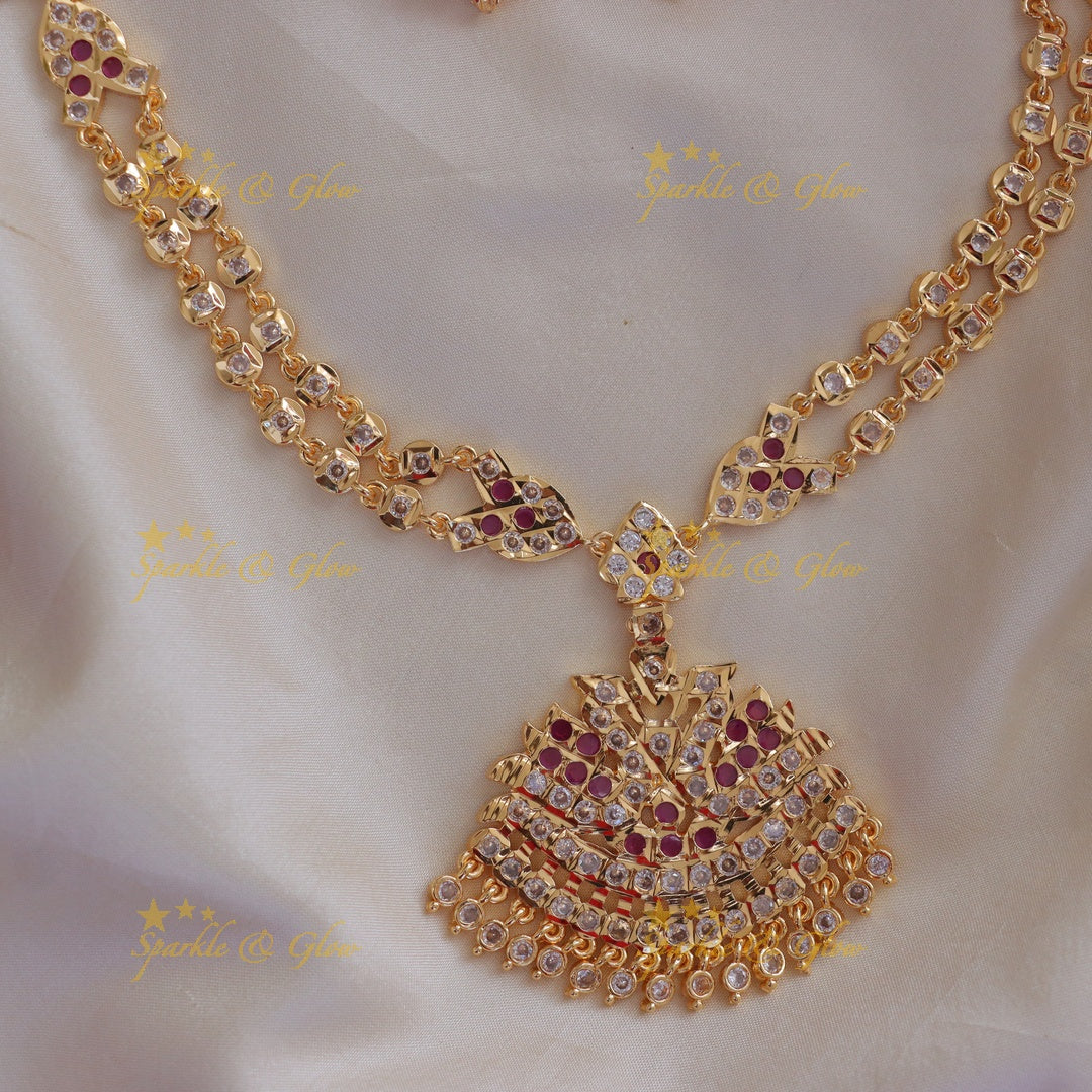 Exquisite Gold Stone Necklace - Wedding Perfection
