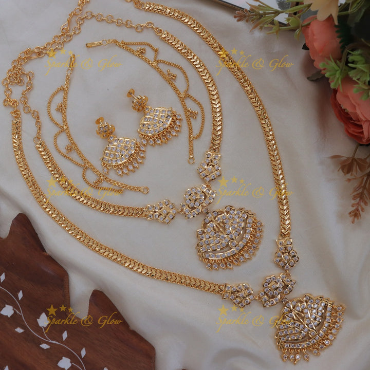 Exquisite Panchaloham Necklace Set - Sparkle & Glow