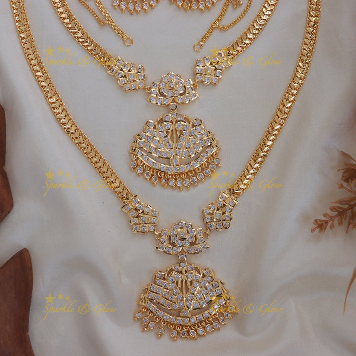 Exquisite Panchaloham Necklace Set - Sparkle & Glow