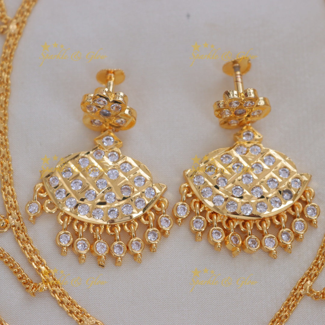 Exquisite Panchaloham Necklace Set - Sparkle & Glow