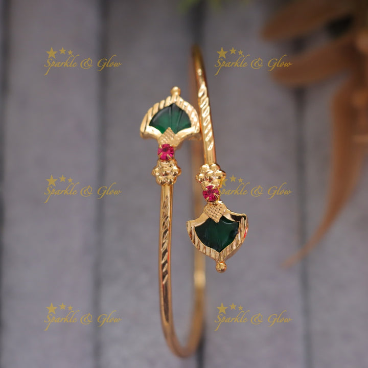 Elegant Gold Leaf Bangles - Perfect for Weddings & Festivals