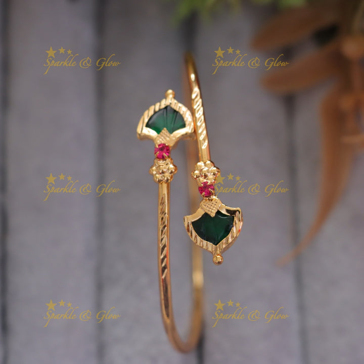 Elegant Gold Leaf Bangles - Perfect for Weddings & Festivals