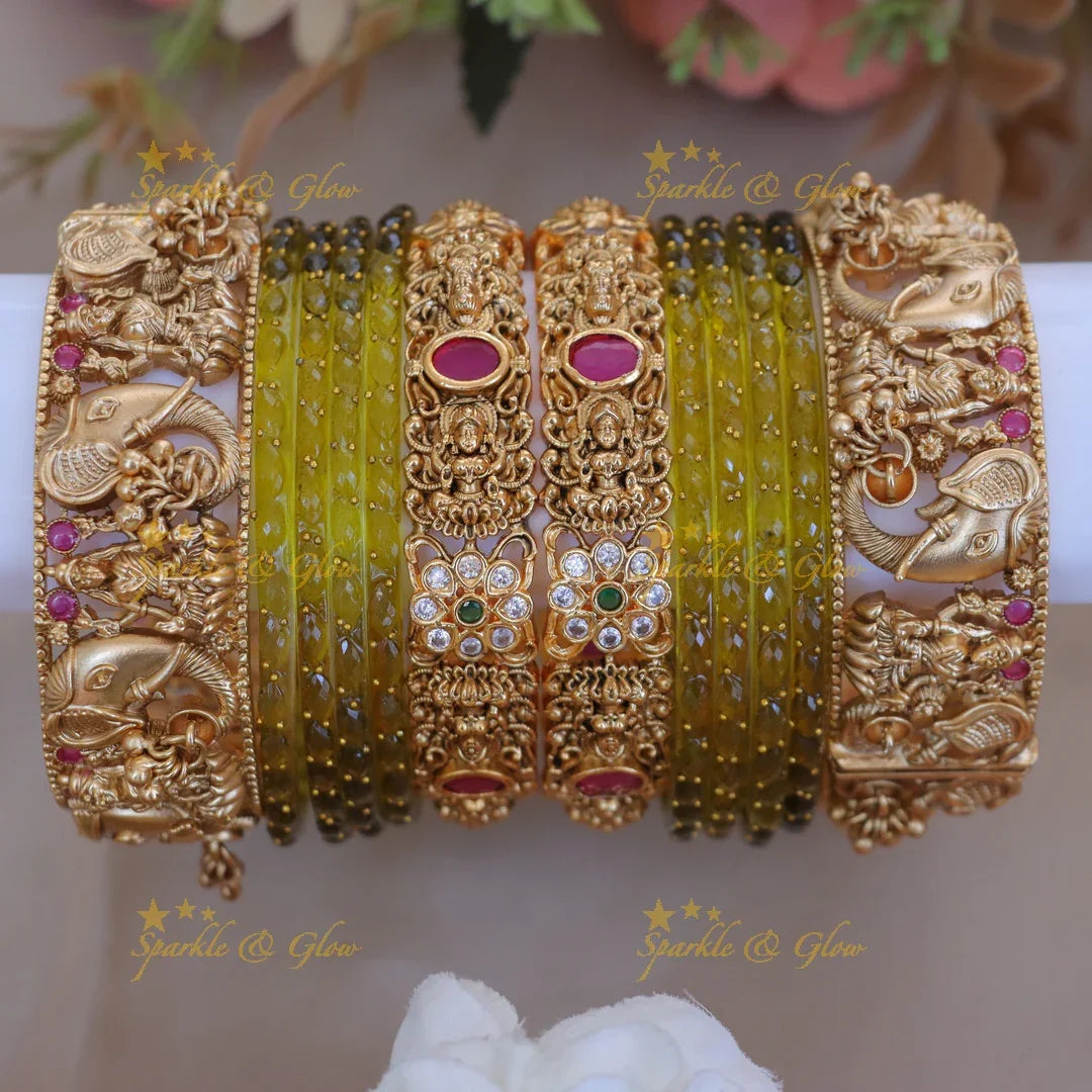 Exquisite Lakshmi Elephant Bridal Bangles Online