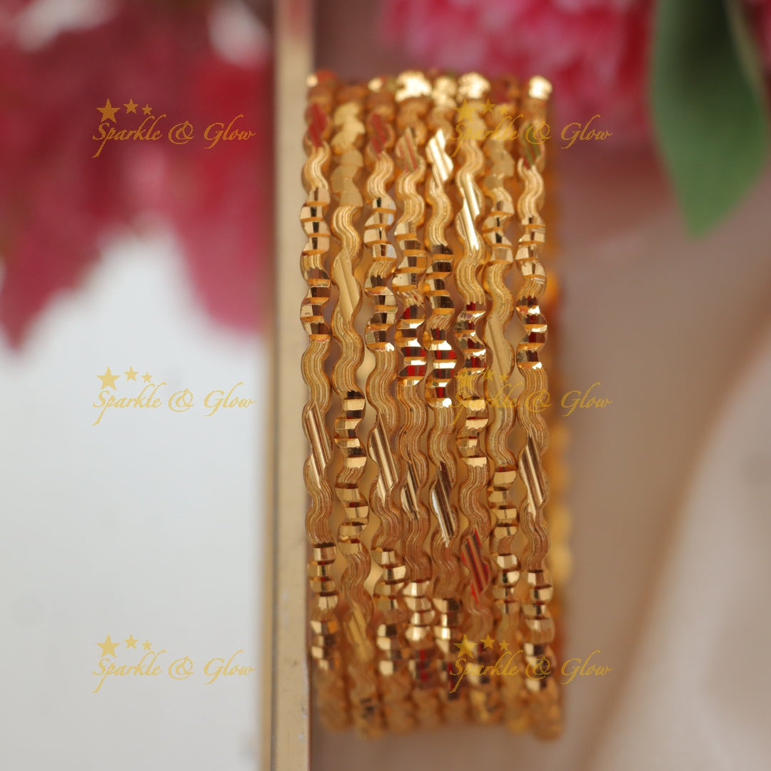 Exquisite Gold Alike Bangle Set | Sparkle & Glow