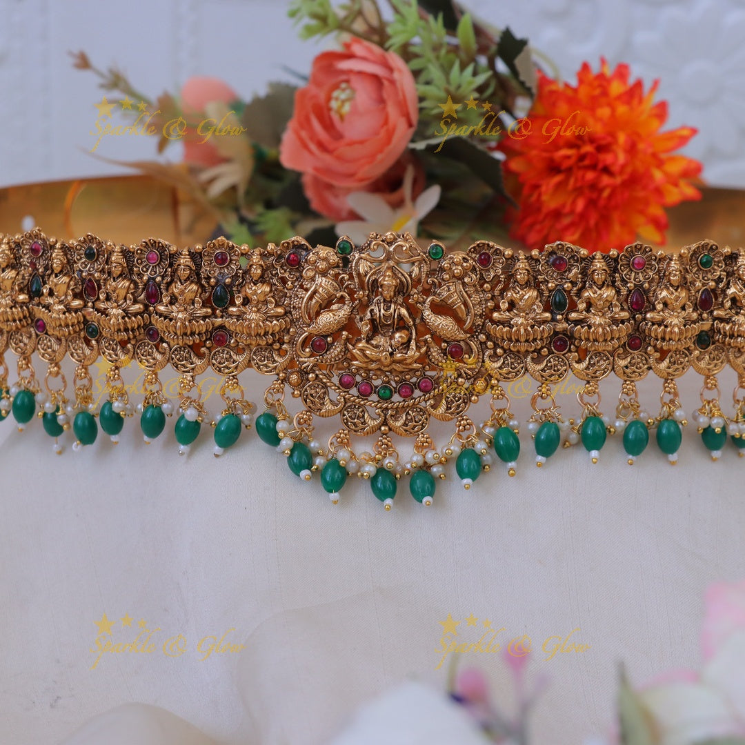 Luxurious Mango Lakshmi Peacock Hip Belt - Sparkle & Glow